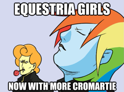 Size: 587x440 | Tagged: safe, artist:tex, edit, character:carrot top, character:golden harvest, character:rainbow dash, my little pony:equestria girls, cromartie high school, humanized, image macro