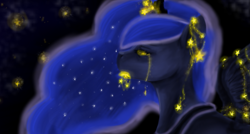 Size: 1107x592 | Tagged: safe, artist:colorlesscupcake, character:princess luna, species:alicorn, species:pony, g4, bust, crying, female, horn, jewelry, mare, portrait, regalia, sad, solo, stars, tiara, wat