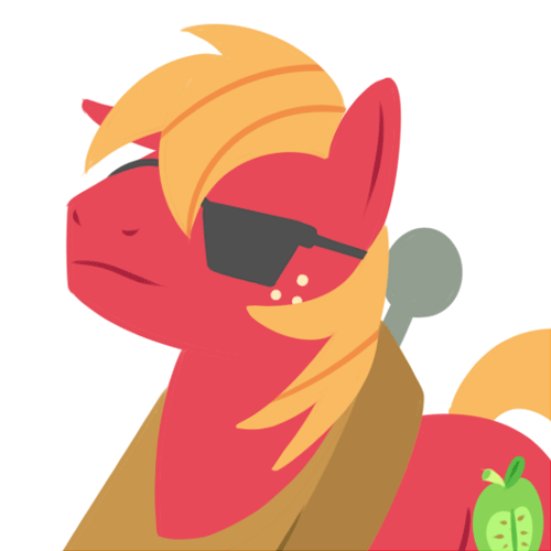 Size: 500x500 | Tagged: safe, artist:tex, character:big mcintosh, species:earth pony, species:pony, animated, male, simple background, solo, stallion, sunglasses, swag, white background