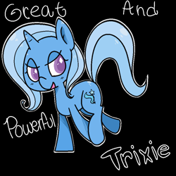 Size: 800x800 | Tagged: safe, artist:pegacornss, character:trixie, species:pony, species:unicorn, female, great and powerful, hanatamaguu, happy, mare, solo