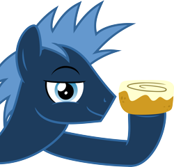 Size: 5214x5000 | Tagged: safe, artist:abion47, artist:chainchomp2, character:star hunter, species:pegasus, species:pony, absurd resolution, cinnamon bun, food, male, simple background, solo, stallion, transparent background, vector