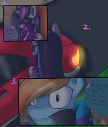 Size: 826x967 | Tagged: safe, artist:reneesdetermination, character:rainbow dash, character:twilight sparkle, species:anthro, comic:heart burn, comic, explicit series