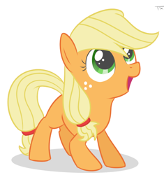 Size: 702x746 | Tagged: safe, artist:tex, character:applejack, female, filly, foal, solo