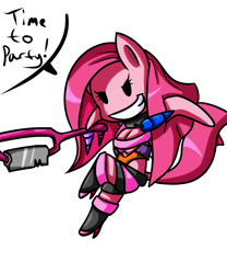 Size: 5000x6000 | Tagged: safe, artist:reneesdetermination, character:pinkamena diane pie, character:pinkie pie, species:anthro, absurd resolution, ambiguous facial structure, chibi, female, solo