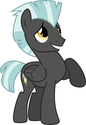 Size: 4133x6000 | Tagged: safe, artist:chainchomp2, character:thunderlane, species:pegasus, species:pony, episode:hurricane fluttershy, g4, my little pony: friendship is magic, absurd resolution, male, nervous, raised hoof, simple background, solo, stallion, transparent background, vector