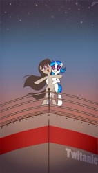 Size: 638x1125 | Tagged: safe, artist:bunnimation, character:dj pon-3, character:octavia melody, character:vinyl scratch, titanic