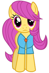 Size: 4000x6000 | Tagged: safe, artist:magister39, character:pursey pink, species:earth pony, species:pony, episode:rarity takes manehattan, g4, my little pony: friendship is magic, absurd resolution, female, looking at you, open front blouse, simple background, solo, transparent background, vector