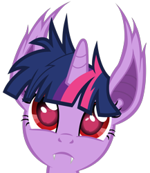 Size: 5200x6000 | Tagged: safe, artist:magister39, character:twilight sparkle, species:bat pony, species:pony, episode:bats!, g4, my little pony: friendship is magic, absurd resolution, apple, bat ponified, female, hilarious in hindsight, race swap, solo, twibat, vector