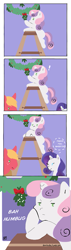 Size: 213x750 | Tagged: safe, artist:demdoodles, character:big mcintosh, character:rarity, character:sweetie belle, species:earth pony, species:pony, ship:rarimac, christmas, male, shipping, smarty belle, stallion, straight, sweetiemac