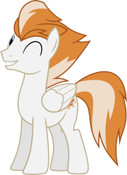 Size: 4361x6000 | Tagged: safe, artist:chainchomp2, character:fire streak, species:pegasus, species:pony, absurd resolution, male, simple background, solo, stallion, transparent background, vector, wink, wonderbolts