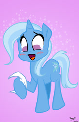 Size: 600x927 | Tagged: safe, artist:bunnimation, character:trixie, species:pony, species:unicorn, blushing, crying, female, happy, letter, mare, solo