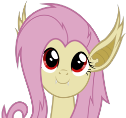 Size: 6000x5600 | Tagged: safe, artist:magister39, character:flutterbat, character:fluttershy, species:bat pony, species:pony, episode:bats!, g4, my little pony: friendship is magic, absurd resolution, bat ponified, c:, cute, fangs, female, looking at you, looking up, race swap, simple background, smiling, solo, transparent background, vampire, vector