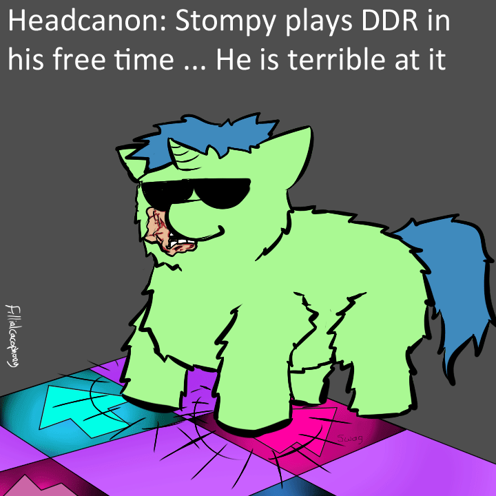Size: 720x720 | Tagged: safe, artist:fillialcacophony, animated, dance dance revolution, fluffy pony, rhythm game, solo, stompy