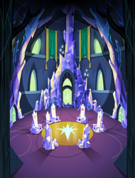 Size: 7600x10000 | Tagged: safe, artist:magister39, episode:twilight's kingdom, g4, my little pony: friendship is magic, absurd resolution, background, building, friendship throne, interior, throne, twilight's castle