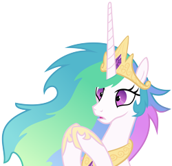 Size: 6000x5800 | Tagged: safe, artist:magister39, character:princess celestia, species:pony, absurd resolution, female, frown, insanity, mare, messy mane, open mouth, simple background, snaplestia, solo, transparent background, vector, wide eyes