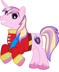 Size: 1024x1236 | Tagged: safe, artist:blah23z, character:princess cadance, character:shining armor, grin, horn ring, looking at you, male, palette swap, pink, rearing, simple background, smiling, solo, transparent background, unshorn fetlocks, vector