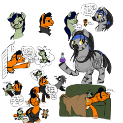 Size: 1024x1024 | Tagged: safe, artist:rinsowaty, artist:sourcherry, oc, oc only, oc:pretty wreck, species:pony, species:unicorn, species:zebra, fallout equestria, colored, female, filly, greaser