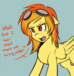Size: 500x514 | Tagged: safe, artist:spittfireart, character:spitfire, ask, female, solo, tumblr