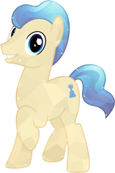 Size: 4017x6000 | Tagged: safe, artist:chainchomp2, character:ivory, character:ivory rook, species:crystal pony, species:earth pony, species:pony, absurd resolution, background pony, happy, looking at you, male, raised hoof, simple background, smiling, solo, stallion, transparent background, vector