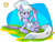 Size: 2907x2191 | Tagged: safe, artist:amberpendant, character:cloudchaser, species:pegasus, species:pony, g4, abstract background, cute, cutechaser, female, grin, looking at you, lying down, mare, on back, smiling, smiling at you, solo, stretching, tank top, three quarter view, underhoof, wings