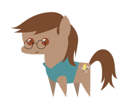 Size: 1006x795 | Tagged: safe, artist:liracrown, oc, oc only, oc:jackie trade, clothing, female, glasses, pointy ponies, simple background, transparent background, vest