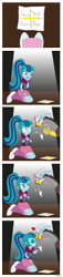 Size: 3024x13163 | Tagged: safe, artist:conikiblasu-fan, character:discord, character:sonata dusk, my little pony:equestria girls, absurd resolution, blushing, charlie charlie challenge, comic, duskcord, female, kissing, male, shipping, straight