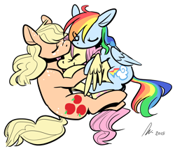 Size: 1150x1000 | Tagged: safe, artist:rwl, character:applejack, character:fluttershy, character:rainbow dash, ship:appledash, ship:appleshy, ship:flutterdash, appledashshy, cuddling, cute, female, lesbian, polyamory, shipping, sleeping, snuggling