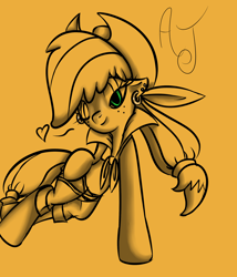 Size: 1944x2273 | Tagged: safe, artist:reneesdetermination, character:applejack, species:anthro, clothing