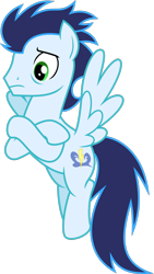 Size: 1600x2839 | Tagged: safe, alternate version, artist:chainchomp2, character:soarin', species:pegasus, species:pony, episode:rarity investigates, g4, my little pony: friendship is magic, .svg available, alternate versions at source, butt wings, crossed arms, cute, high res, male, simple background, solo, stallion, transparent background, vector