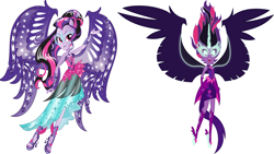 Size: 1920x1080 | Tagged: safe, artist:magister39, character:midnight sparkle, character:twilight sparkle, character:twilight sparkle (scitwi), species:eqg human, equestria girls:friendship games, g4, my little pony: equestria girls, my little pony:equestria girls, box art, comparison, midnight sparkle