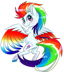 Size: 2200x2500 | Tagged: safe, artist:silbersternenlicht, character:rainbow dash, colored wings, female, multicolored wings, rainbow power, rainbow wings, simple background, solo, transparent background