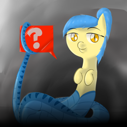Size: 4800x4800 | Tagged: safe, artist:ampderg, oc, oc only, species:lamia, absurd resolution, original species, prehensile tail, snake eyes, solo, tumblr