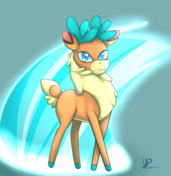 Size: 3115x3206 | Tagged: safe, artist:wolfy-pony, community related, character:velvet reindeer, species:deer, species:reindeer, them's fightin' herds, female, signature, solo