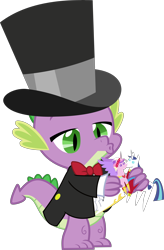 Size: 10000x15266 | Tagged: safe, artist:pirill, character:spike, species:dragon, species:pony, absurd resolution, bow tie, clothing, doll, hat, now kiss, pointy ponies, suit, top hat, vector, wedding