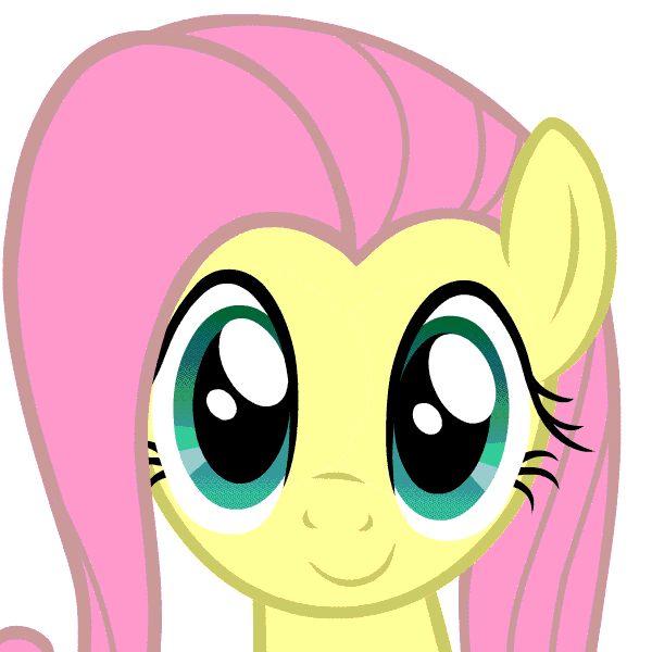 Size: 600x600 | Tagged: safe, artist:blackgryph0n, part of a set, character:fluttershy, species:pegasus, species:pony, animated, cute, dancing, female, gif, headbob, looking at you, mare, old version, shyabetes, simple background, smiling, solo, transparent background