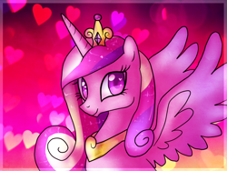 Size: 800x600 | Tagged: safe, artist:not-ordinary-pony, character:princess cadance, female, portrait, solo, spread wings, wings