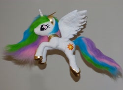 Size: 3464x2552 | Tagged: safe, artist:epicrainbowcrafts, character:princess celestia, flying, irl, photo, plushie, solo