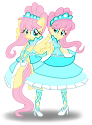 Size: 1700x2300 | Tagged: safe, artist:geraritydevillefort, character:fluttershy, species:pony, my little pony:equestria girls, clothing, dress, french haute couture, human ponidox, modelshy, ponidox
