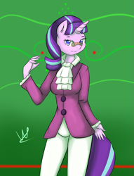 Size: 1937x2530 | Tagged: safe, artist:wolfy-pony, character:snowfall frost, character:starlight glimmer, species:anthro, episode:a hearth's warming tail, g4, my little pony: friendship is magic, female, solo