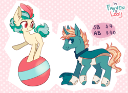 Size: 2053x1498 | Tagged: safe, artist:fayven, artist:looji, oc, oc only, ball, clothing, feather, hat