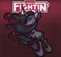 Size: 875x826 | Tagged: safe, artist:lauren faust, artist:nappyrat, community related, character:oleander, species:classical unicorn, them's fightin' herds, concept art, curved horn, leonine tail, youtube link