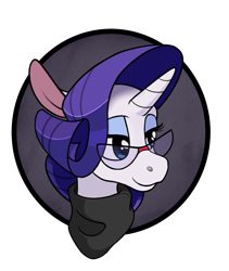Size: 1035x1225 | Tagged: safe, artist:enma-darei, character:rarity, female, glasses, rarity month, solo