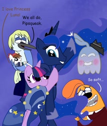 Size: 1679x1975 | Tagged: safe, artist:cartuneslover16, character:pipsqueak, character:princess luna, character:twilight sparkle, blondecai, comic sans, crossover, ed edd n'eddy thread, fetch! with ruff ruffman, gif party, high five ghost, mordecai, nightmare night, regular show, ruff ruffman, text