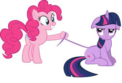 Size: 1353x923 | Tagged: safe, artist:sourspot, character:pinkie pie, character:twilight sparkle, character:twilight sparkle (unicorn), species:earth pony, species:pony, species:unicorn, duo, duo female, ed edd n eddy, female, floppy ears, fourth wall, mare, outline, simple background, transparent background, twilight is not amused, unamused, vector