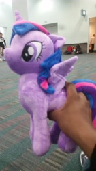 Size: 2988x5312 | Tagged: safe, artist:onlyfactory, character:twilight sparkle, character:twilight sparkle (alicorn), species:alicorn, species:pony, anime expo, bootleg, cute, irl, photo, plushie, twiabetes