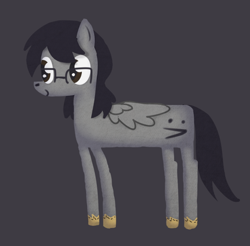 Size: 706x696 | Tagged: safe, artist:enma-darei, oc, oc only, oc:mortimer hooves, species:pegasus, species:pony, glasses, male, simple background, solo, stallion