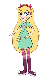 Size: 2698x4001 | Tagged: safe, artist:invisibleink, my little pony:equestria girls, canterlot high, crossover, equestria girls-ified, simple background, star butterfly, star vs the forces of evil, style emulation, transparent background, vector