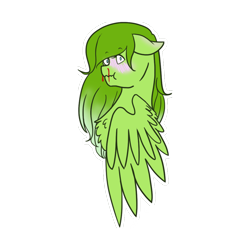 Size: 1000x1000 | Tagged: safe, artist:liefsong, oc, oc only, oc:lief, blood, blushing, blushing profusely, nosebleed, ruffled feathers, solo