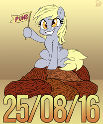 Size: 2535x3066 | Tagged: safe, artist:pirill, character:derpy hooves, species:pegasus, species:pony, newbie artist training grounds, date, female, mare, pun, solo, visual gag