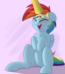 Size: 2511x2857 | Tagged: safe, artist:january3rd, character:rainbow dash, character:spitfire, species:pegasus, species:pony, abstract background, blushing, chest fluff, cute, dashabetes, eyes closed, female, floppy ears, head rub, leg fluff, mare, open mouth, petting, simple background, sitting, smiling, solo focus
